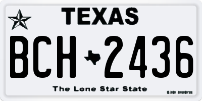 TX license plate BCH2436