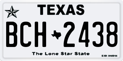 TX license plate BCH2438