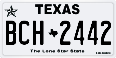 TX license plate BCH2442
