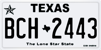 TX license plate BCH2443