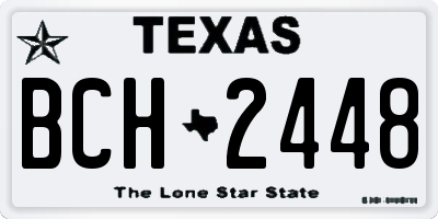 TX license plate BCH2448