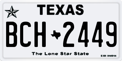 TX license plate BCH2449