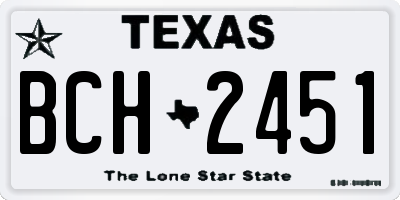 TX license plate BCH2451