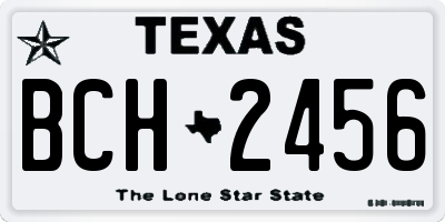 TX license plate BCH2456