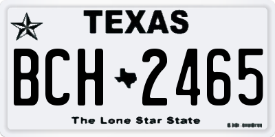 TX license plate BCH2465