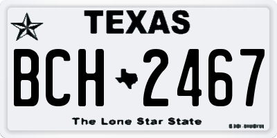 TX license plate BCH2467