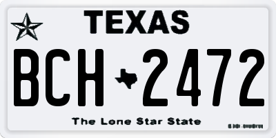 TX license plate BCH2472
