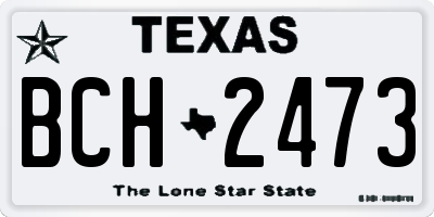 TX license plate BCH2473