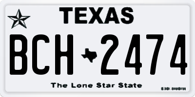 TX license plate BCH2474
