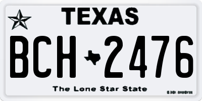 TX license plate BCH2476