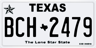 TX license plate BCH2479