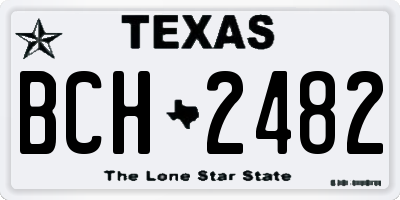 TX license plate BCH2482