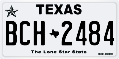 TX license plate BCH2484