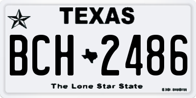 TX license plate BCH2486