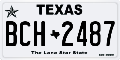 TX license plate BCH2487