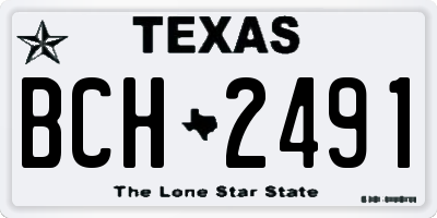 TX license plate BCH2491