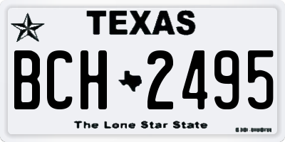 TX license plate BCH2495