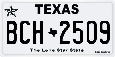 TX license plate BCH2509
