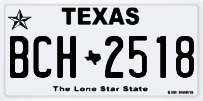 TX license plate BCH2518