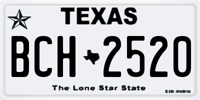 TX license plate BCH2520