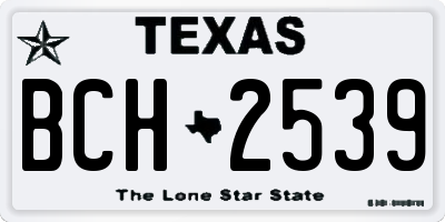 TX license plate BCH2539