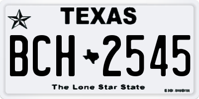 TX license plate BCH2545