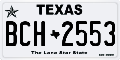 TX license plate BCH2553