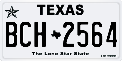 TX license plate BCH2564