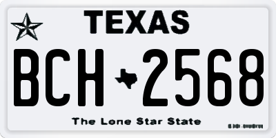 TX license plate BCH2568