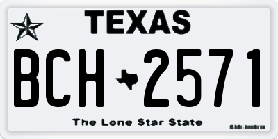 TX license plate BCH2571