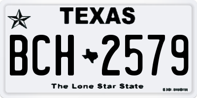 TX license plate BCH2579