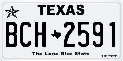 TX license plate BCH2591