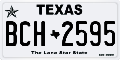 TX license plate BCH2595