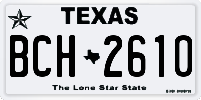 TX license plate BCH2610