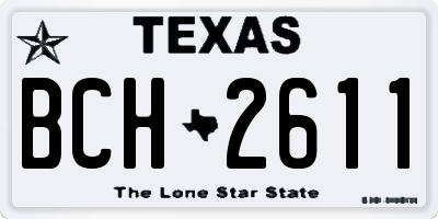 TX license plate BCH2611