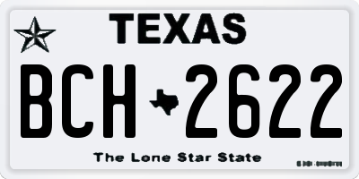 TX license plate BCH2622