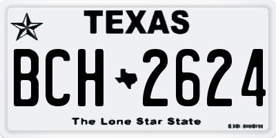 TX license plate BCH2624