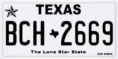 TX license plate BCH2669