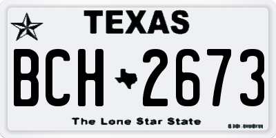TX license plate BCH2673