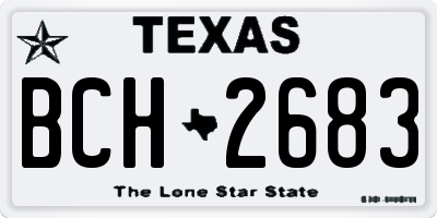 TX license plate BCH2683