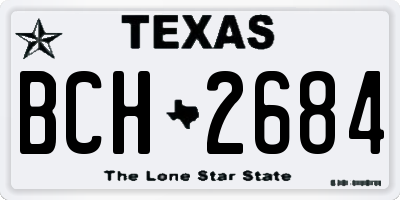 TX license plate BCH2684