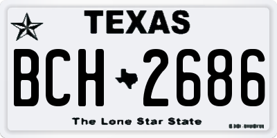 TX license plate BCH2686