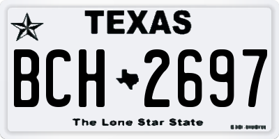 TX license plate BCH2697