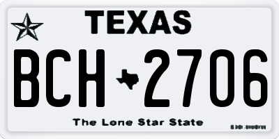 TX license plate BCH2706