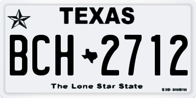 TX license plate BCH2712
