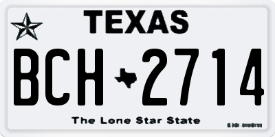 TX license plate BCH2714