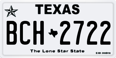 TX license plate BCH2722