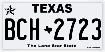 TX license plate BCH2723
