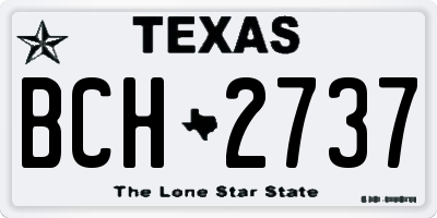 TX license plate BCH2737