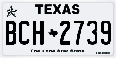 TX license plate BCH2739